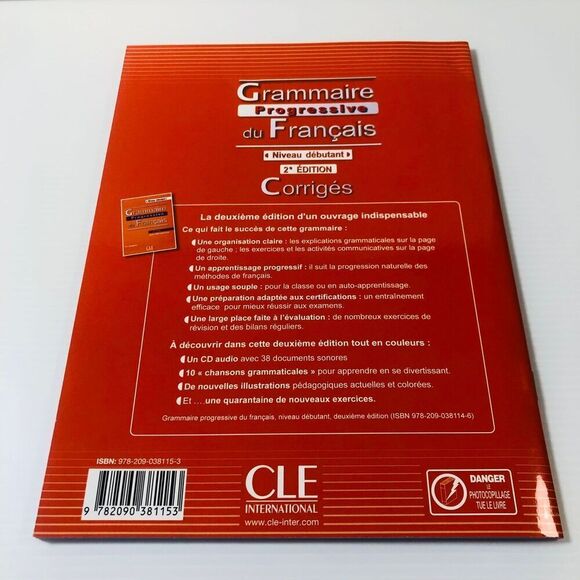Grammaire Progressive Du Francais - Debutant 440 exercices - CORRIGE - 2e ed. - Picture 4 of 5